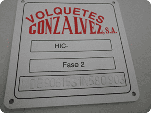 Volquetes Gonzálvez S.A. tarjeta con logo